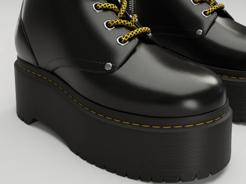 Dr Martens Jadon Max Platform Boots collection 3D Model