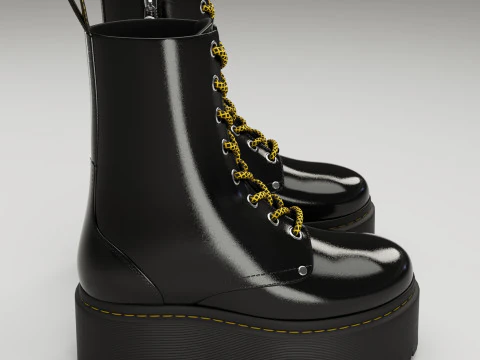 Dr Martens Jadon Max Platform Boots collection 3D Model