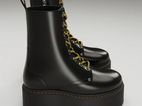 Dr Martens Jadon Max Platform Boots collection 3D Model