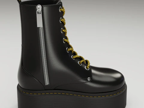 Dr Martens Jadon Max Platform Boots collection 3D Model
