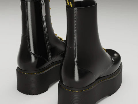Dr Martens Jadon Max Platform Boots collection 3D Model