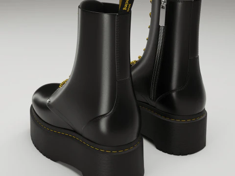 Dr Martens Jadon Max Platform Boots collection 3D Model
