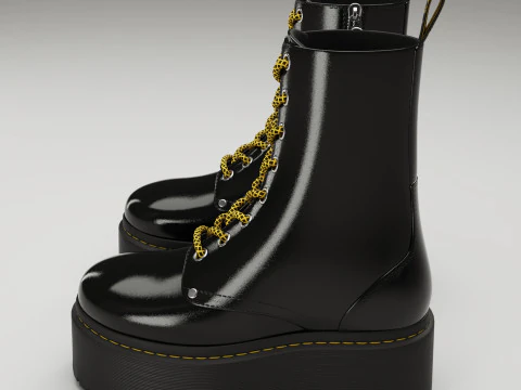 Dr Martens Jadon Max Platform Boots collection 3D Model