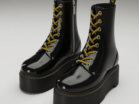 Dr Martens Jadon Max Platform Boots collection 3D Model