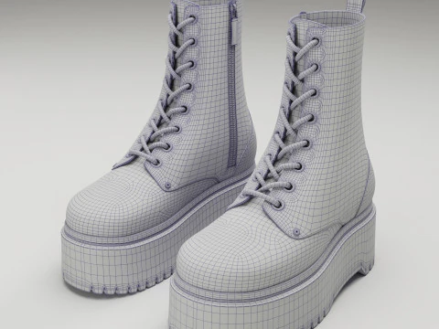 Dr Martens Jadon Max Platform Boots collection 3D Model