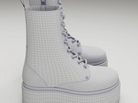 Dr Martens Jadon Max Platform Boots collection 3D Model