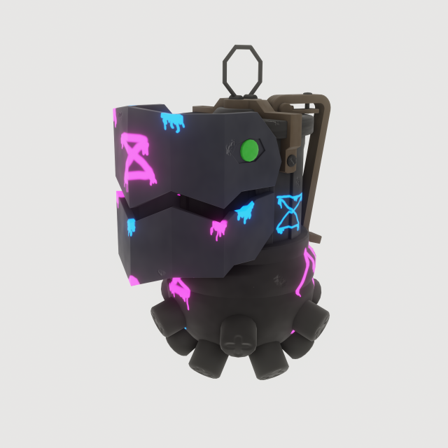 Grenade Jinx 3D 模型 .c4d .max .obj .3ds .fbx .stl .blend 