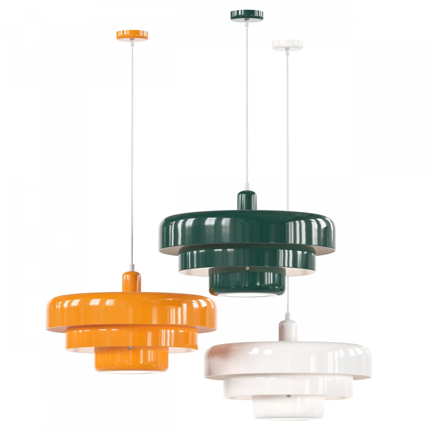 Bar Pendant Lamp 3D Model .c4d .max .obj .3ds .fbx .stl .blend
