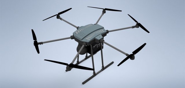 UAV 3D Model .c4d .max .obj .3ds .fbx .stl .blend 
