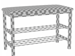 Shoe rack SR-0628-TP wenge 3D 模型