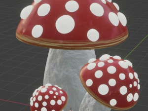Champignons Modèle 3D