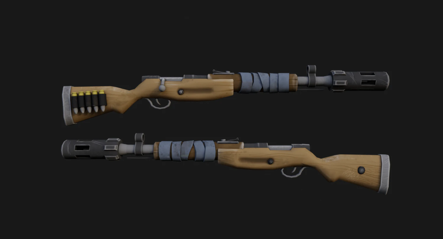 Karabin Model 3D .c4d .max .obj .3ds .fbx .stl .blend 