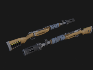 Rifle Modello 3D