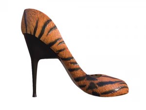 Women - Girls High Heel - Tiger Print 3D Model