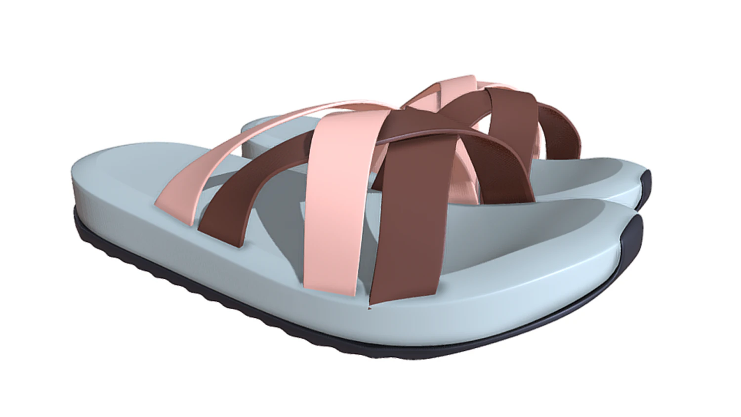 Women Slippers Flip Flops 3D Model .c4d .max .obj .3ds .fbx .stl .blend 