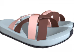 Femmes Pantoufles Tongs Modèle 3D