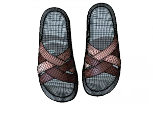 Women Slippers Flip Flops 3D Model