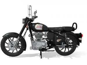 Royal enfield classic 350 with Windshield 3D Model