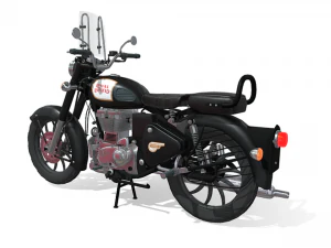 Royal enfield classic 350 with Windshield 3D Model