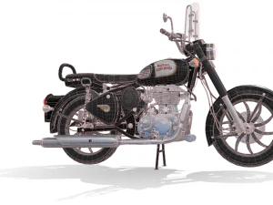 Royal enfield classic 350 with Windshield 3D Model