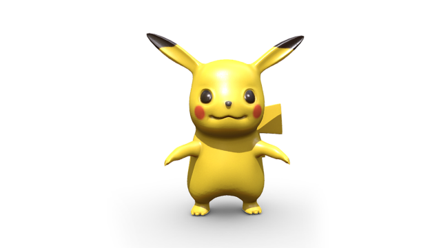 Pikachu Pokemon 3D Model .c4d .max .obj .3ds .fbx .stl .blend 
