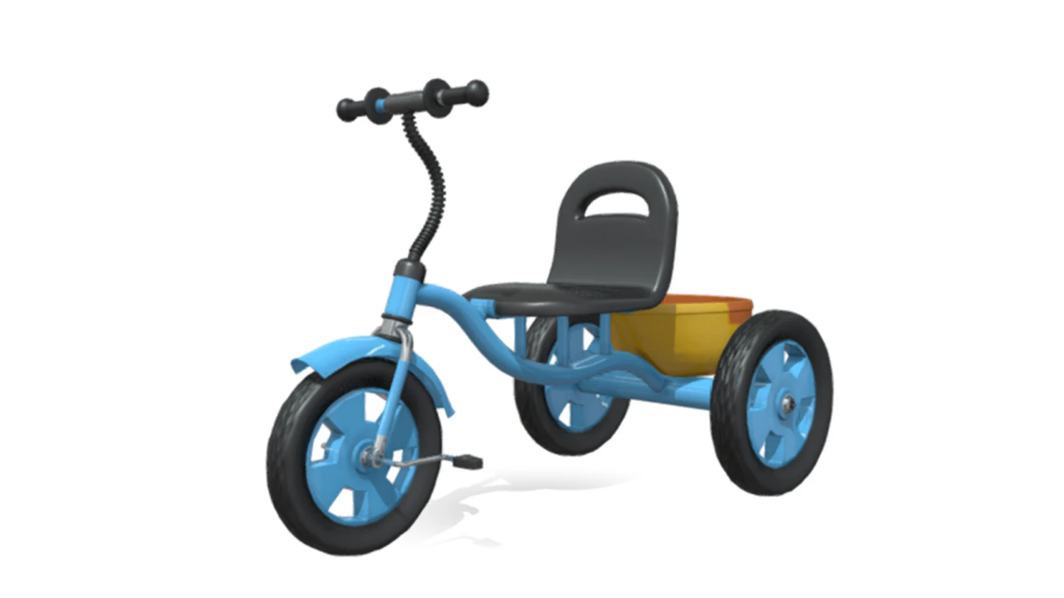 Child Tricycle 3D Model .c4d .max .obj .3ds .fbx .stl .blend 