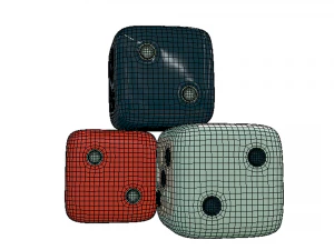 Ludo Game Dices 3D Model