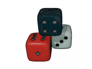 Ludo Game Dices 3D Model