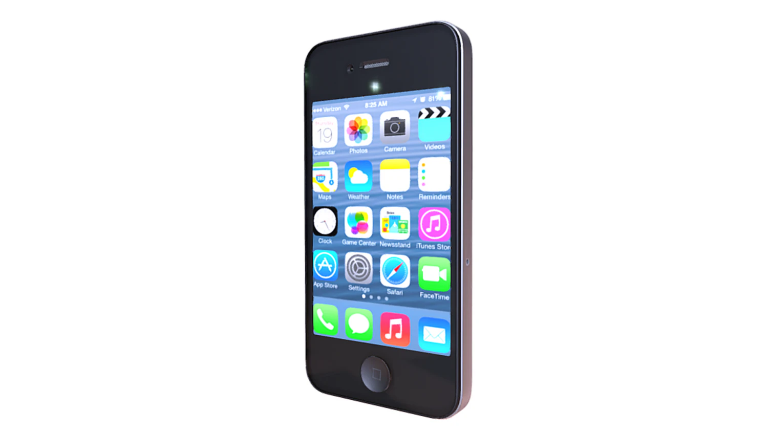 IPhone 4 3D Model .c4d .max .obj .3ds .fbx .stl .blend