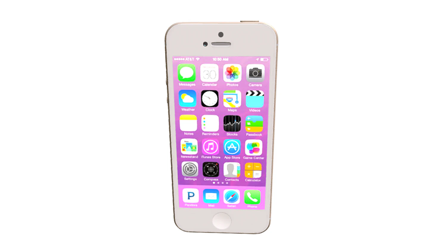 IPhone 5 3D Model .c4d .max .obj .3ds .fbx .stl .blend 