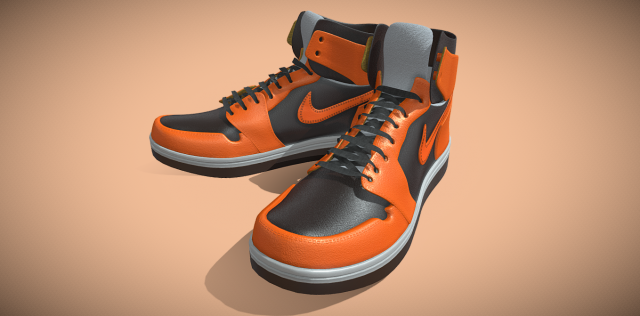 Leather Shoes 3D Model .c4d .max .obj .3ds .fbx .stl .blend 