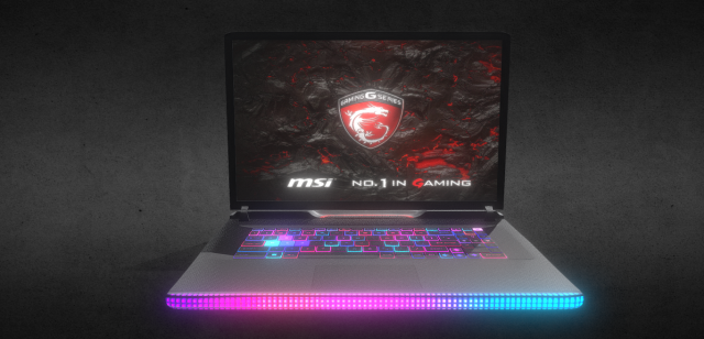 Gaming Laptop MSI Raider GE78HX Modelo 3D .c4d .max .obj .3ds .fbx .stl .blend 