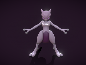 Mewtwo Pokemon 3D Model