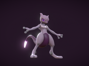 Mewtwo Pokemon 3D Model