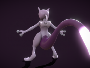 Mewtwo Pokemon 3D Model