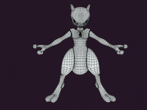 Mewtwo Pokemon 3D Model