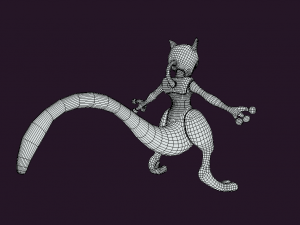 Mewtwo Pokemon 3D Model