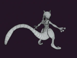 Pokemon Mewtwo Modello 3D
