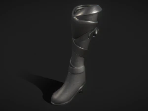 Botas Pretas Femininas Vi&uacute;va Negra Modelo 3D