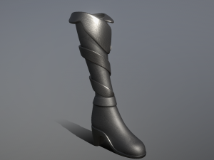 Womens Black Boots Black Widow 3D Модель