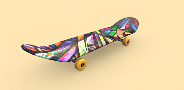 Skateboard 3D Model .c4d .max .obj .3ds .fbx .stl .blend 