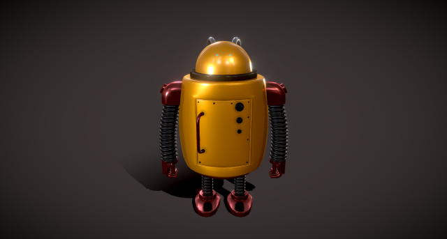 Robot Cartoon 3D 模型 .c4d .max .obj .3ds .fbx .stl .blend 