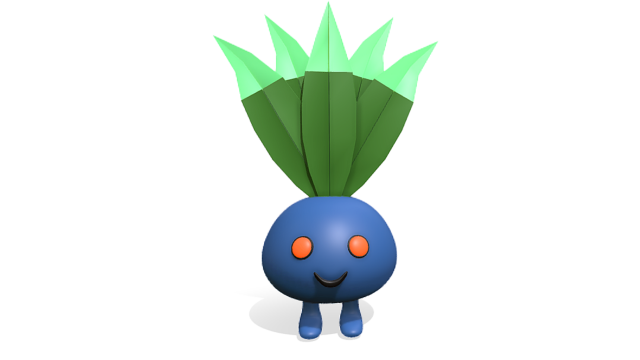 Oddish Pokemon 3Dモデル .c4d .max .obj .3ds .fbx .stl .blend 