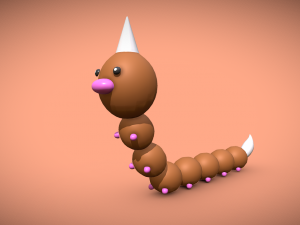 Weedle Pokmon 3D मॉडल