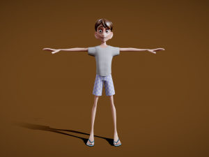 Cartoon Character - Slim Man 3D Model