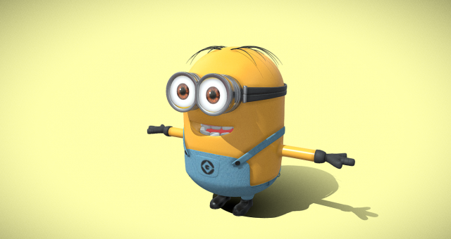 Minions Dave - Character 3D Model .c4d .max .obj .3ds .fbx .stl .blend 