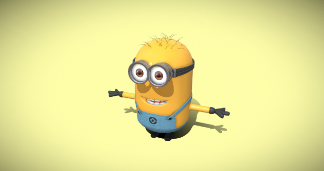 Phil The Minion Character 3D Model .c4d .max .obj .3ds .fbx .stl .blend 