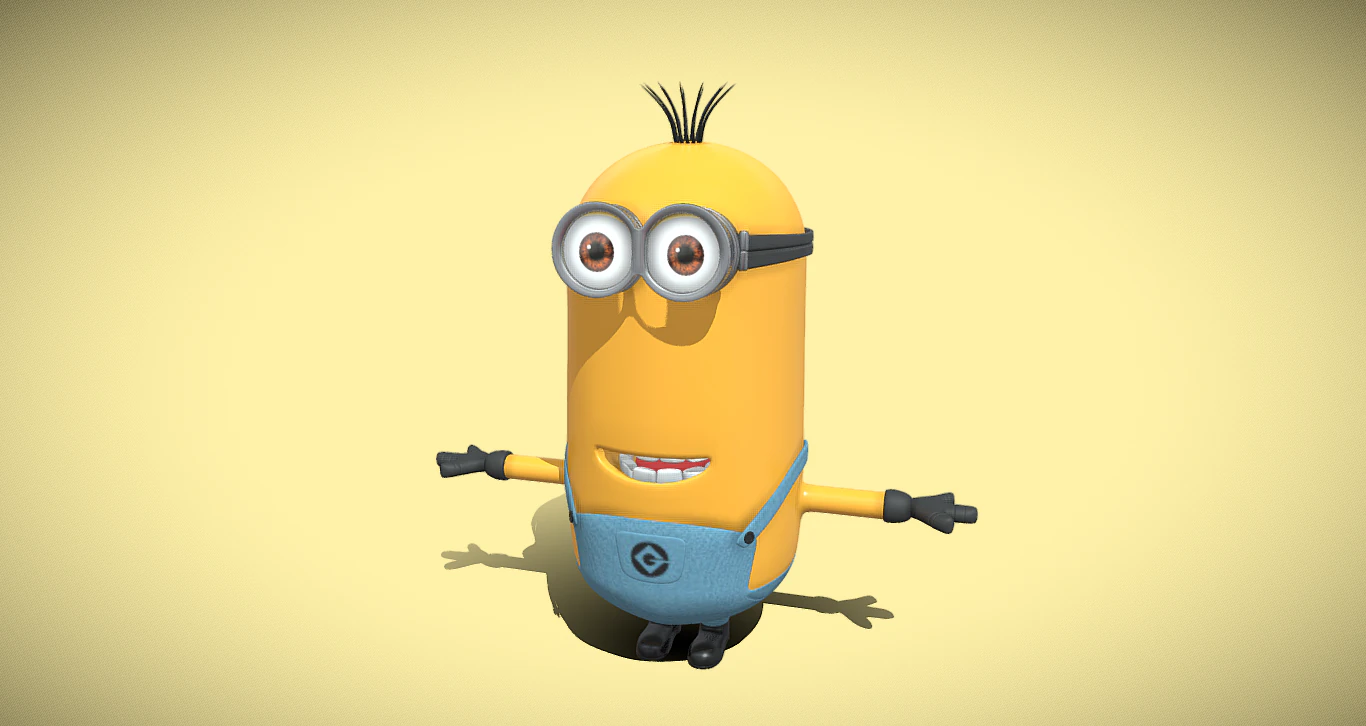 Kevin the Minion 3D Model .c4d .max .obj .3ds .fbx .stl .blend