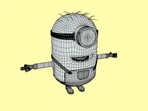 Minions Stuart Character 3D Model