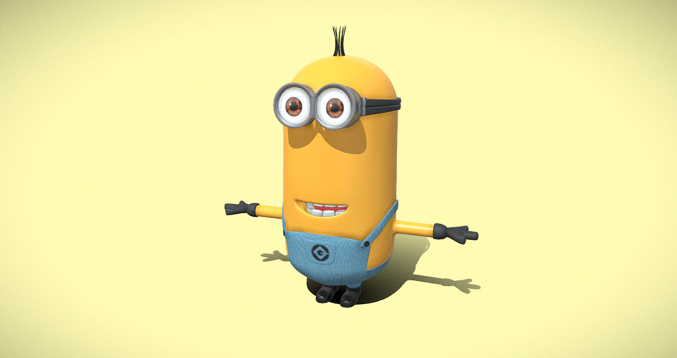 Minions Tim Character 3D Model .c4d .max .obj .3ds .fbx .stl .blend 